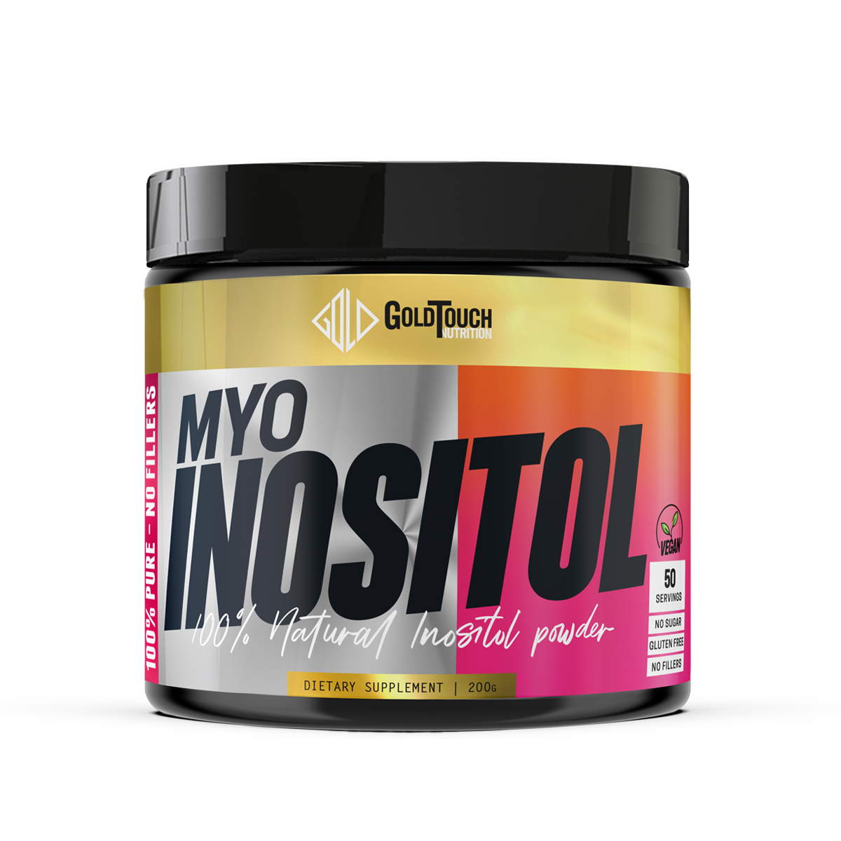 Myo-Inositol, 100% Pure Powder, No Fillers (200g) - GoldTouch Nutrition