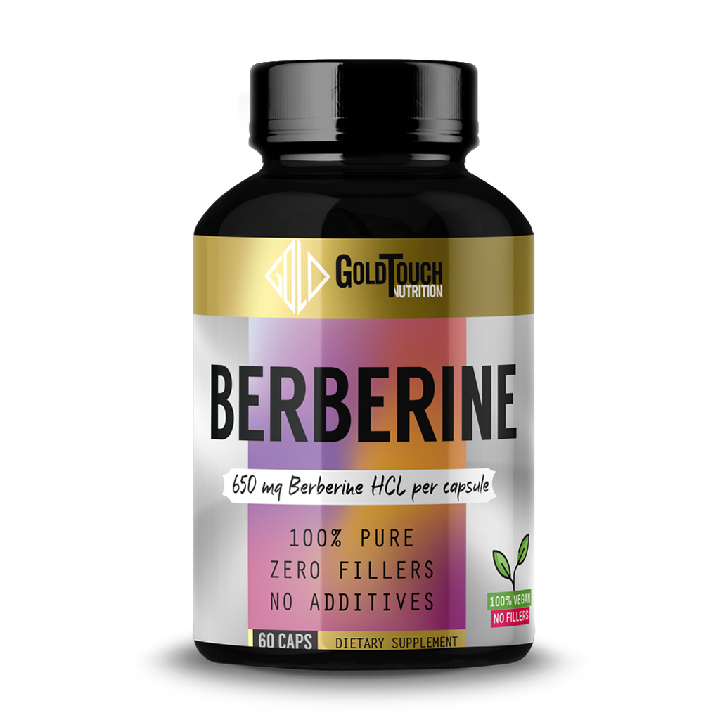 Berberine HCL (650mg/cap) No Fillers - 60 caps - Gold Touch Nutrition