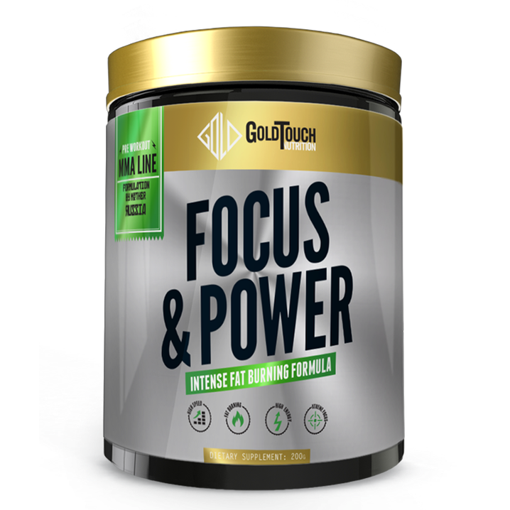 Focus & Power Pre Workout (200g) - GoldTouch Nutrition (Lemon)