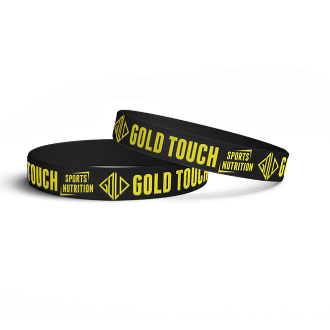 Silicone Wristband (1 pc) Gold Touch Nutrition - Black